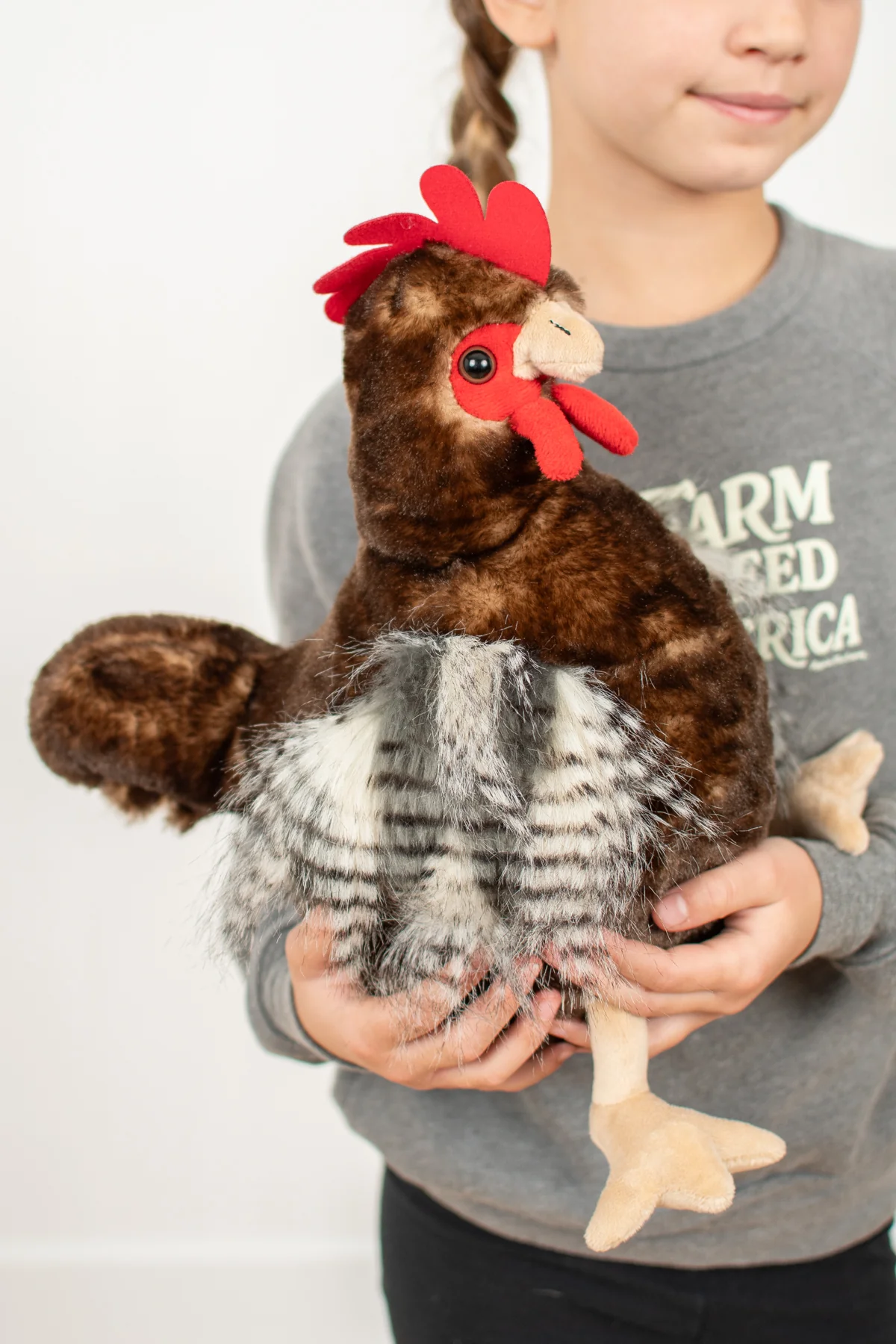 Brown Chicken Stuffed Animal Plush - 12"